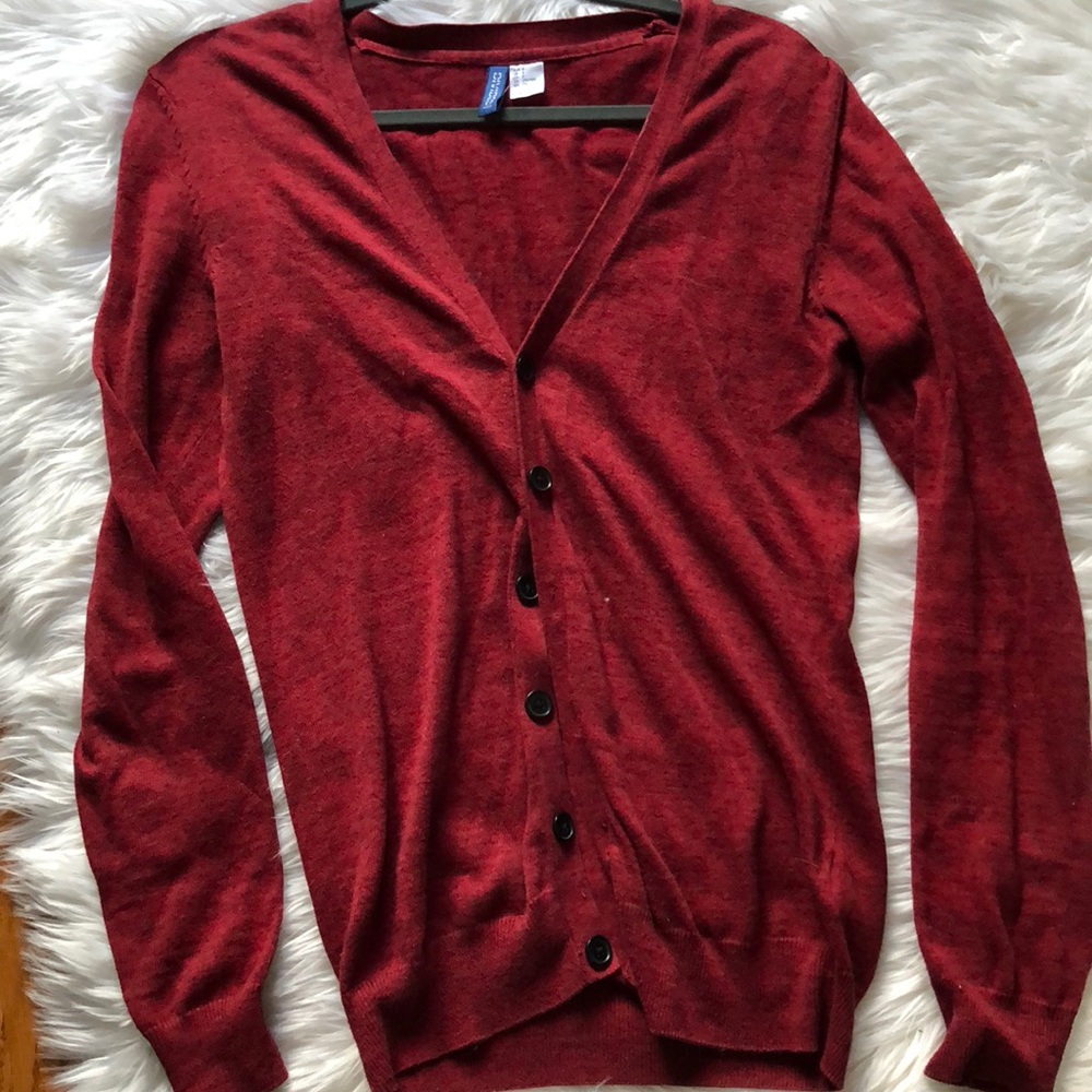 Men’s HM marl red cardigan